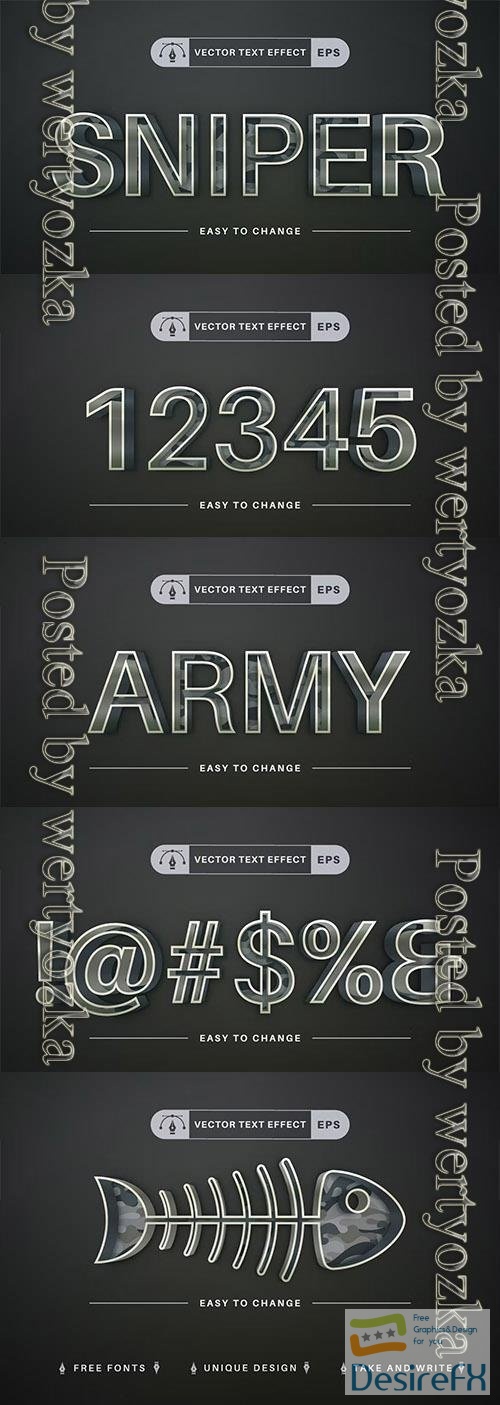 Uniform Sticker - Editable Text Effect, Font Style