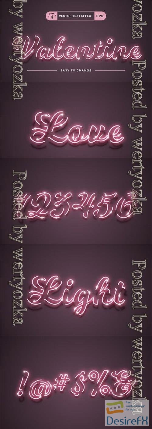 Valentine - Editable Text Effect, Font Style