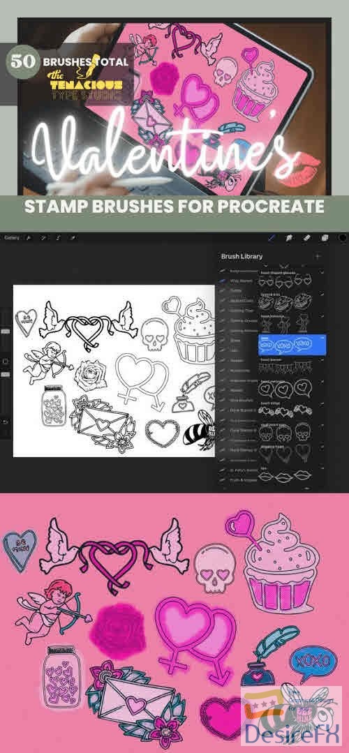 Valentines Day Stamp Brushes
