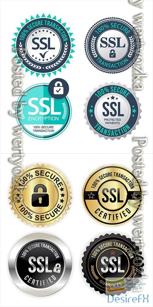 Vector collection of ssl protection secure icon vector illustration vol 2