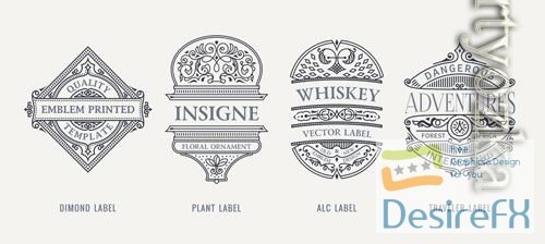 Vector design emblems stickers template beer labels