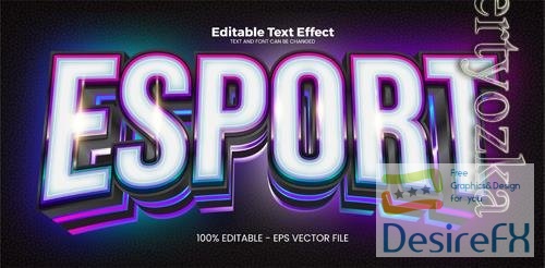 Vector esport editable text effect in modern trend style