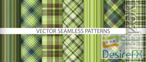 Vector set vector background seamless plaid textile tartan fabric pattern texture check