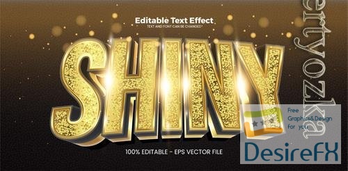 Vector shiny editable text effect in modern trend style