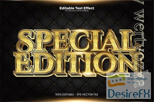 Vector special edition editable text effect in modern trend style