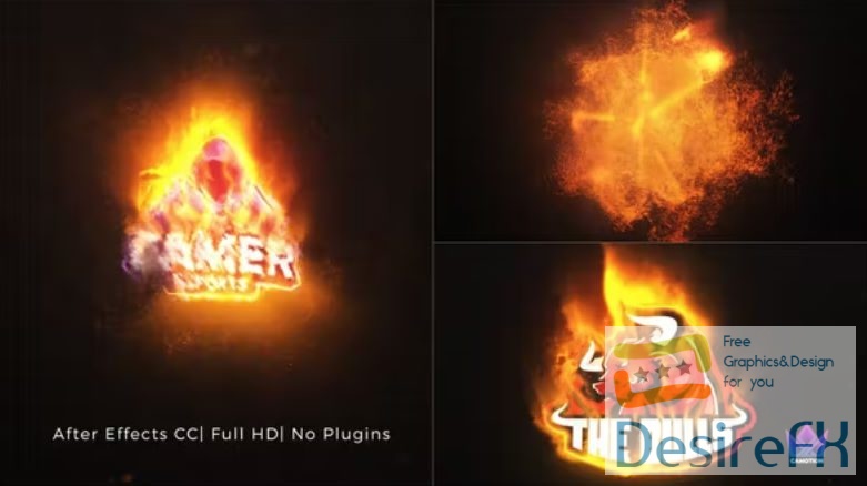 Videohive Particles Fire Logo Reveal 42646049