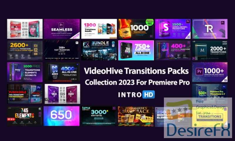 VideoHive Transitions Packs Collection 2023 For Premiere Pro
