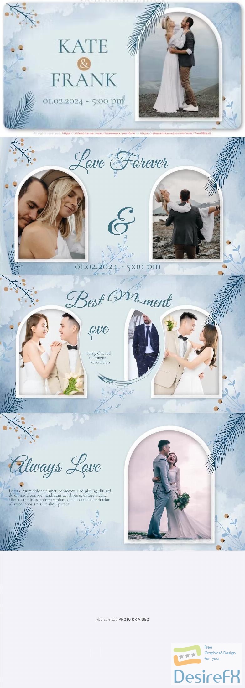 Videohive Winter Wedding Slideshow 42788240