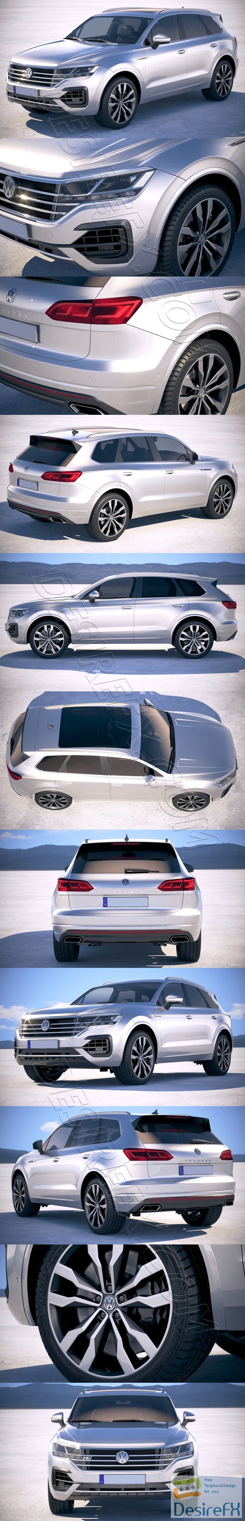 Volkswagen Touareg R-line 2019 3D Model