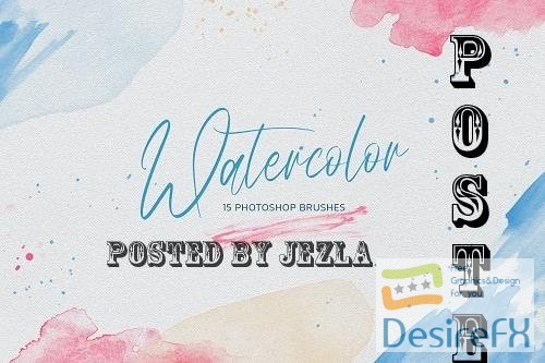 Watercolor Photoshop Brushes - 7808885