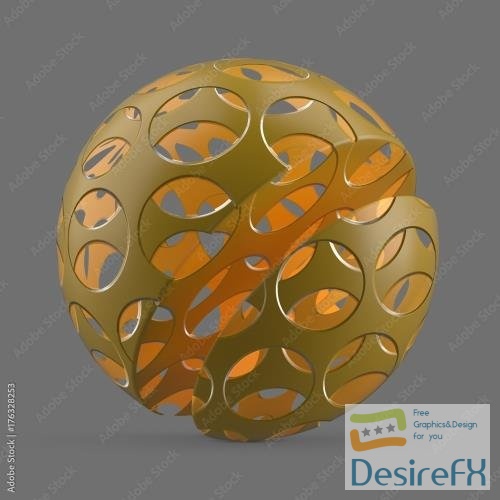 Yellow plastic round mesh 176328253 MDL