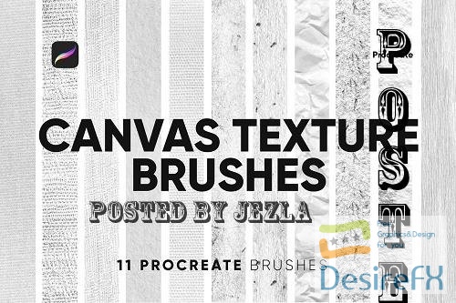 10 Canvas Texture Brushes Procreate - 12718735