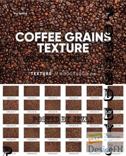 30 Coffee Grains Textures - 12735274