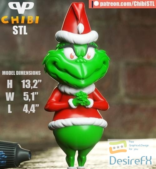 3DXM - Grinch Chibi – 3D Print