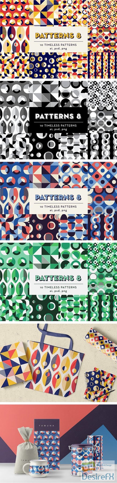 40 Geometric Patterns for Photoshop & Illustrator