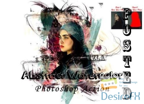 Abstract Watercolor Photoshop Action - 12764346