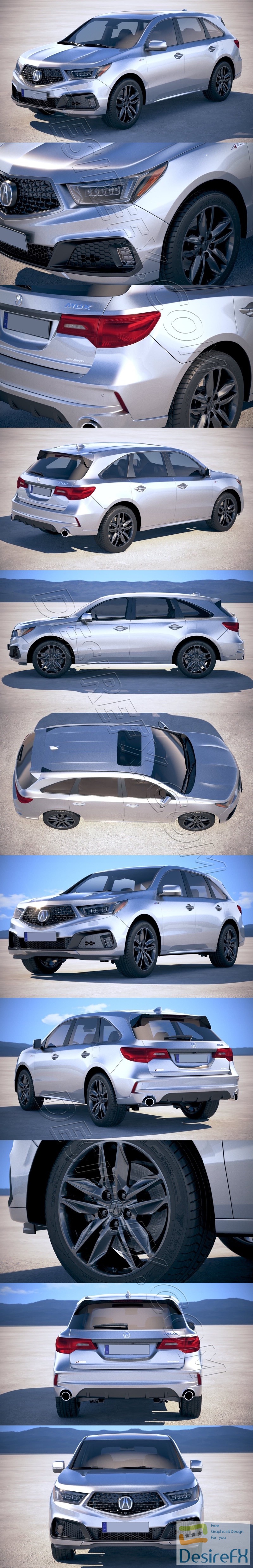 Acura MDX A-Spec 2019 3D Model