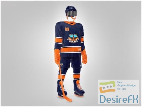 Adobestock - Hockey Uniform Mockup Half Side View 547211275