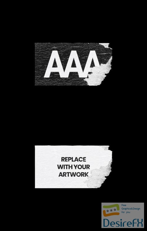 Adobestock - Rectangle Sticker Paper Texture Mockup Template 547727600