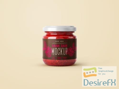 Adobestock - Small Jam Jar Mockup 389943045