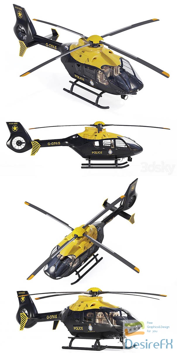 Airbus Helicopter H135 – 3D Model