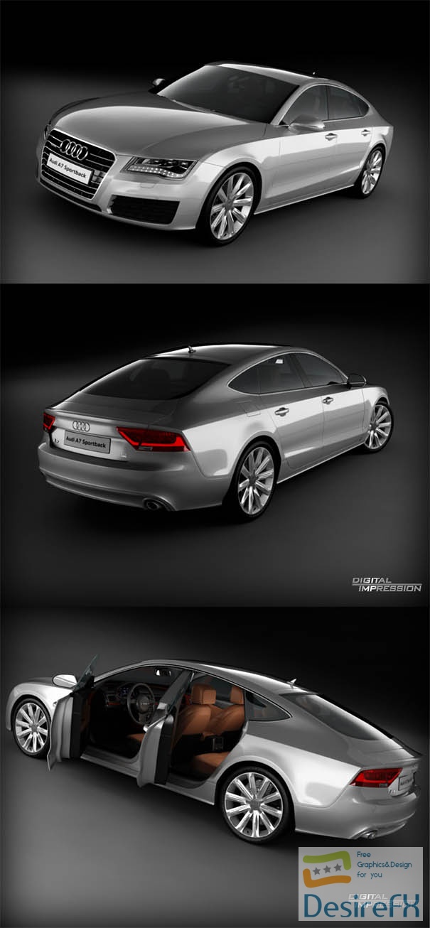 Audi A7 Sportback quattro 3D Model