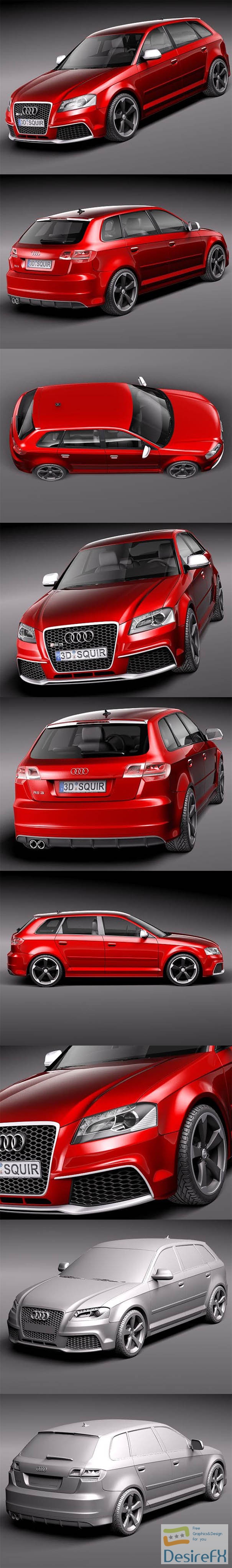 Audi RS3 Sportback 2012 3D Model