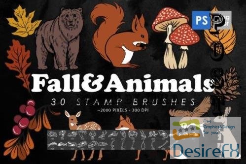 Autumn & Animals Photoshop Stamp Brushes - 2428432