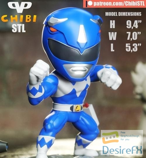 Blue Ranger Chibi – 3D Print