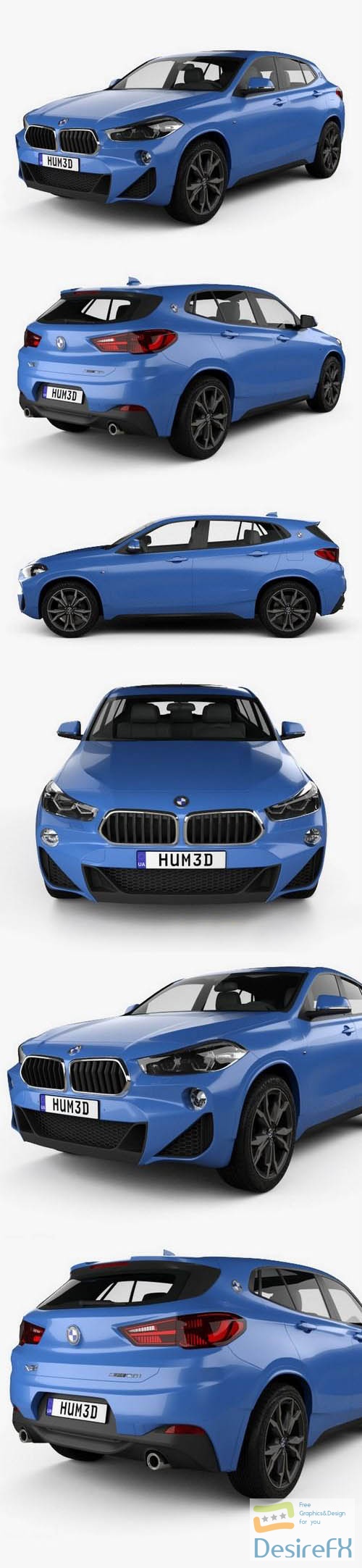 BMW X2 M Sport 2018 3D Model