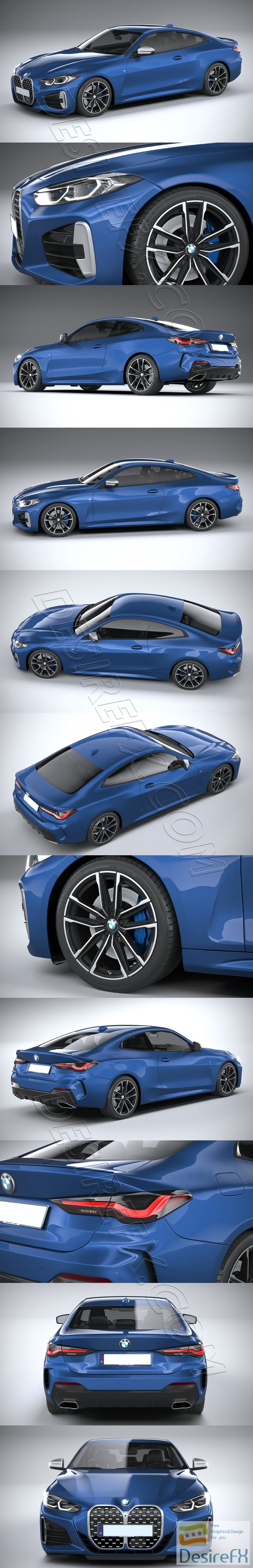BMW M440i Coupe 2021 3D Model