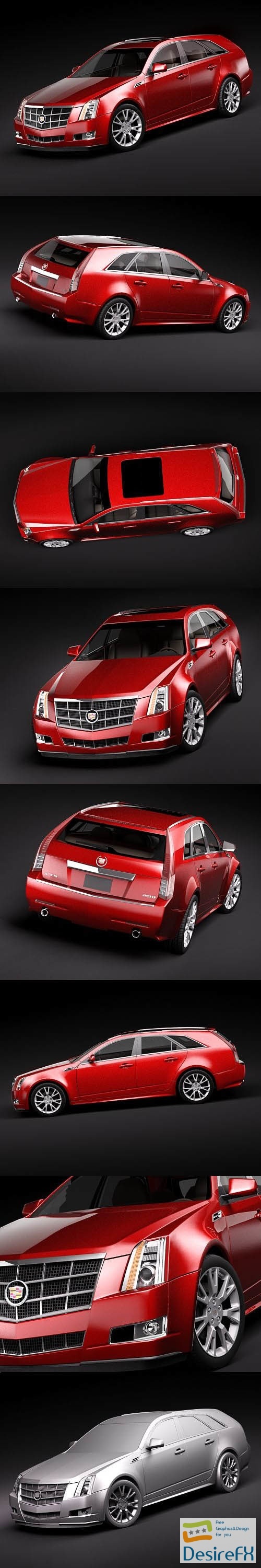 Cadillac CTS Sport Wagon 2010 3D Model