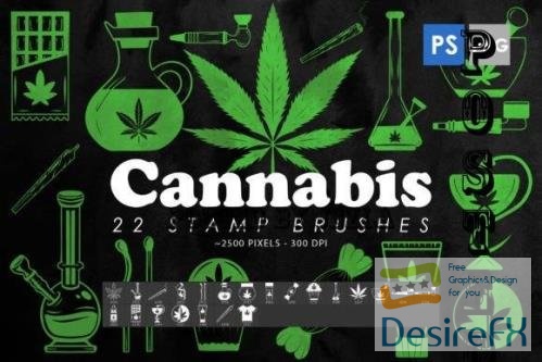 Cannabis Photoshop Stamp Brushes - 2428439