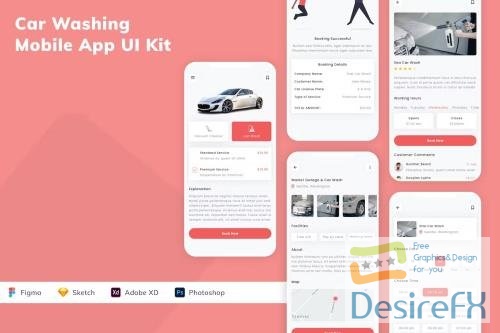 Car Washing Mobile App UI Kit JLQCSHP