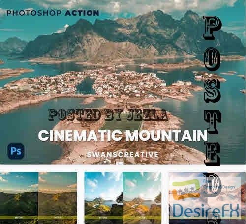 Cinematic Mountain Photoshop Action - YFK3N38