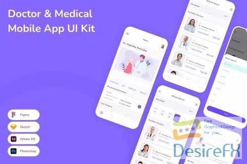 Doctor & Medical Mobile App UI Kit R5LKVW7