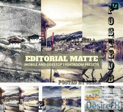 Editorial Matte Lightroom Presets Dekstop Mobile - 75B4PMW