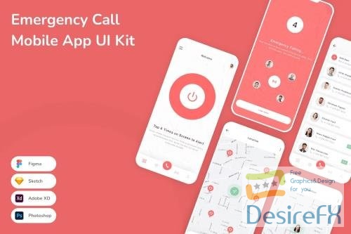 Emergency Call Mobile App UI Kit J4BALL5