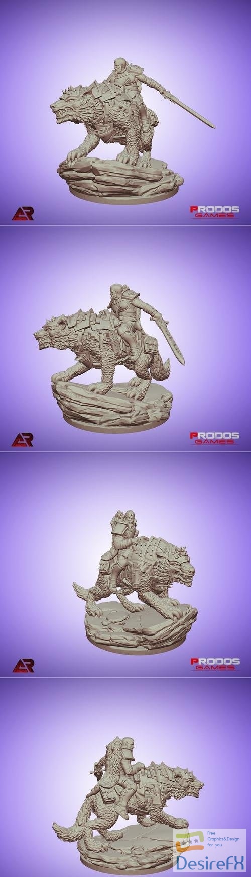 Fenris Wolfrider 1 of 3 Warzone Resurrection 3D Print