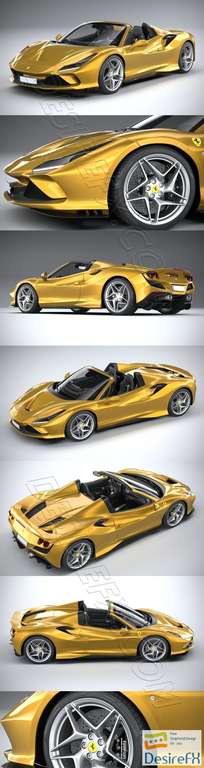 Ferrari F8 Spider 2020 3D Model