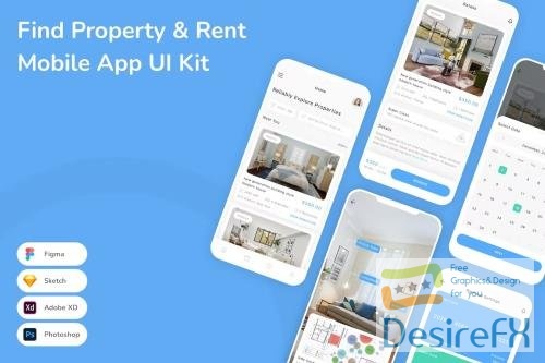 Find Property and Rent Mobile App UI Kit 9GYWE9H