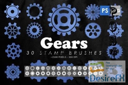Gears Photoshop Stamp Brushes - 2428468