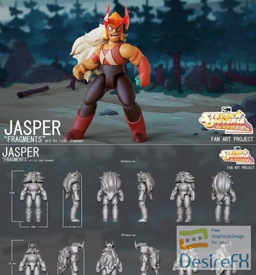 Gem Defenders - Jasper Action Figure – 3D Print