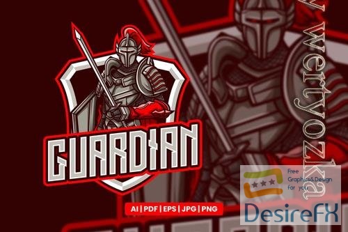 Guardian knight logo mascot