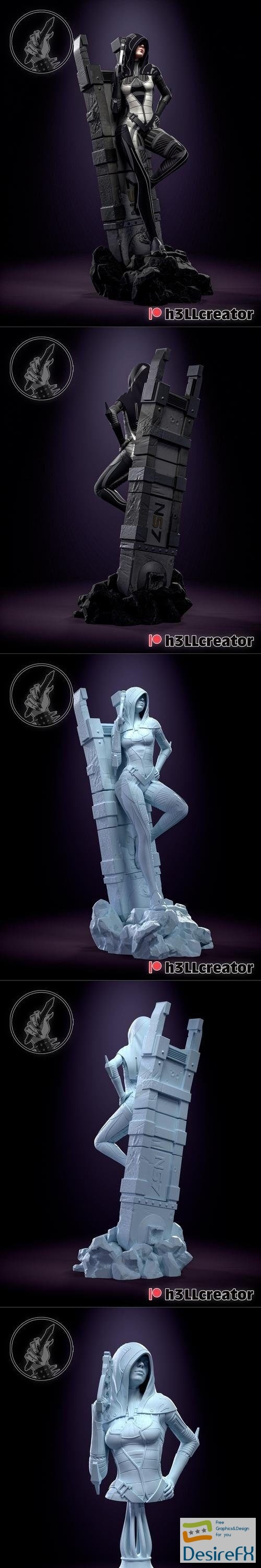 H3LL Creator - Kasumi Sculpture and Bust – 3D Print