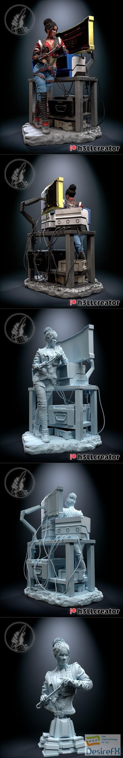 H3LL Creator - Panam Palmer Sculpture and Bust – 3D Print