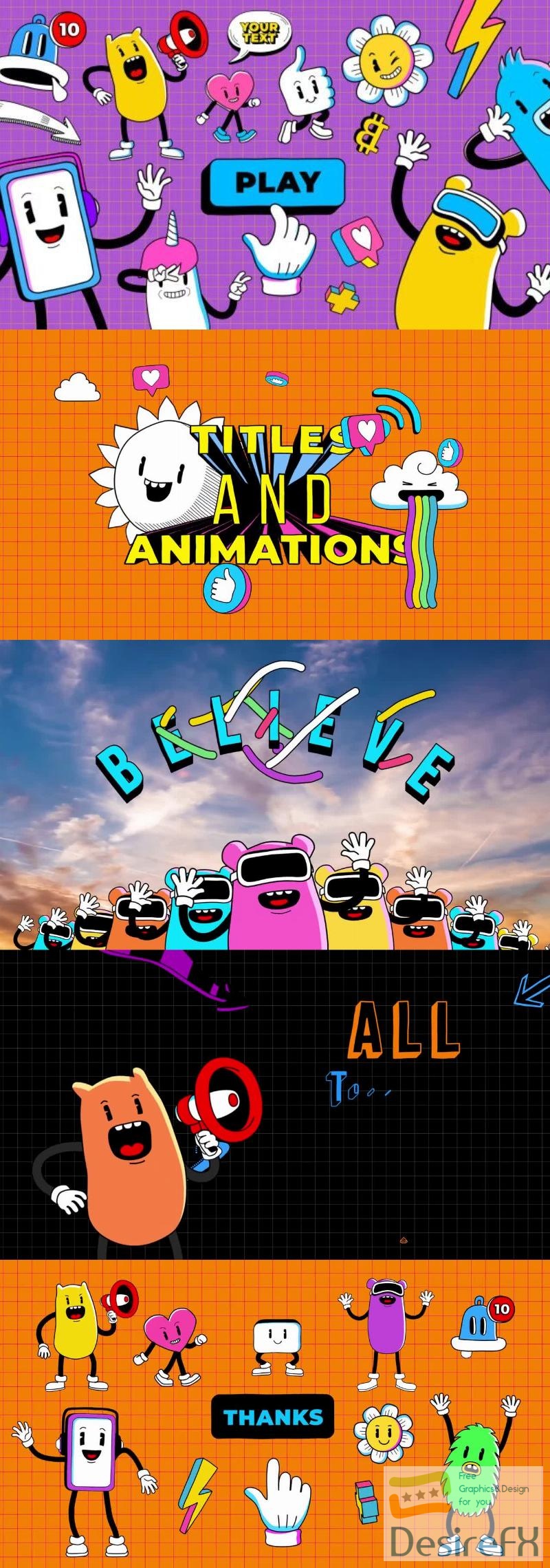 Motion Array Cartoon Titles And Animations