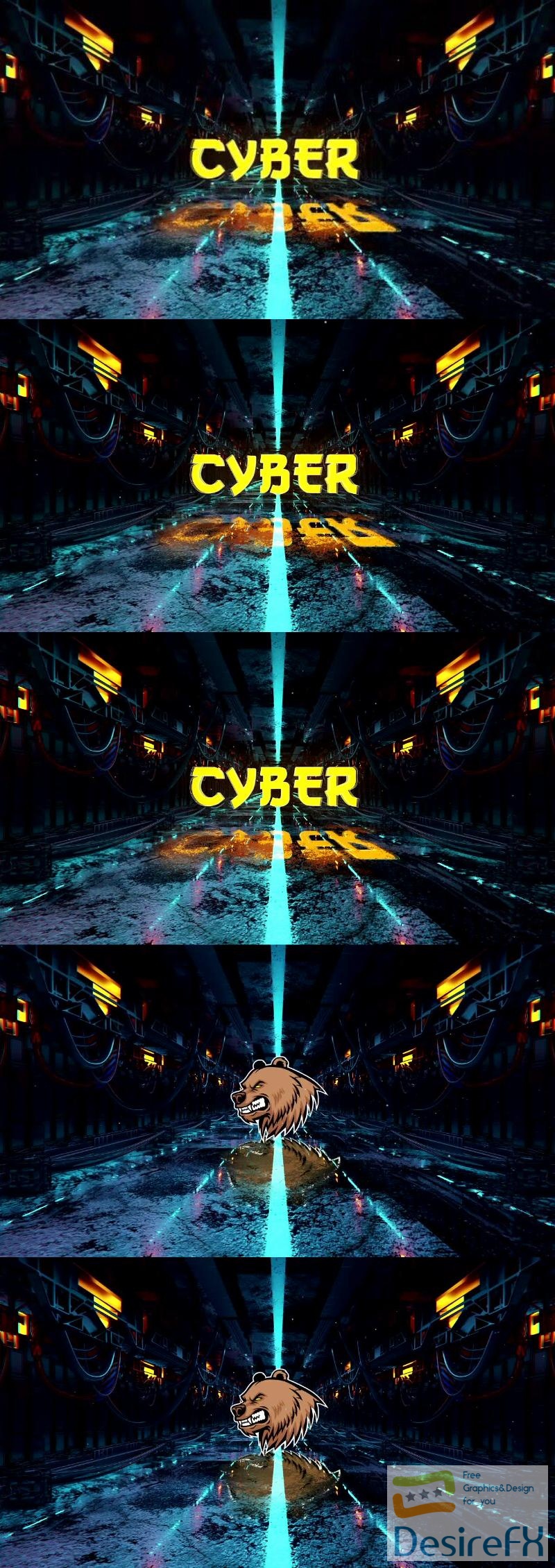 Motion Array Cyberpunk Sci Fi Tunnel Logo