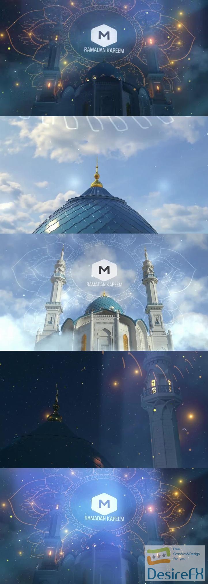 Motion Array Ramadan Logo Reveal. Day/Night Version + Sound Effects