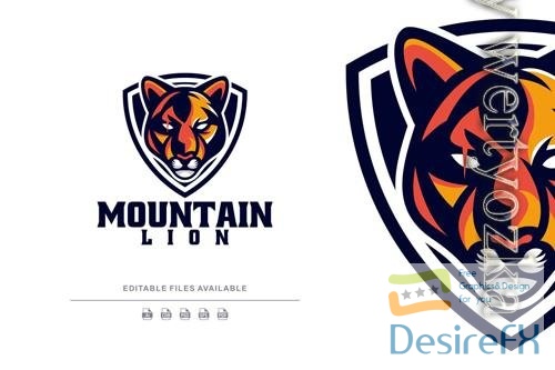 Mountain Lion Mascot Logo